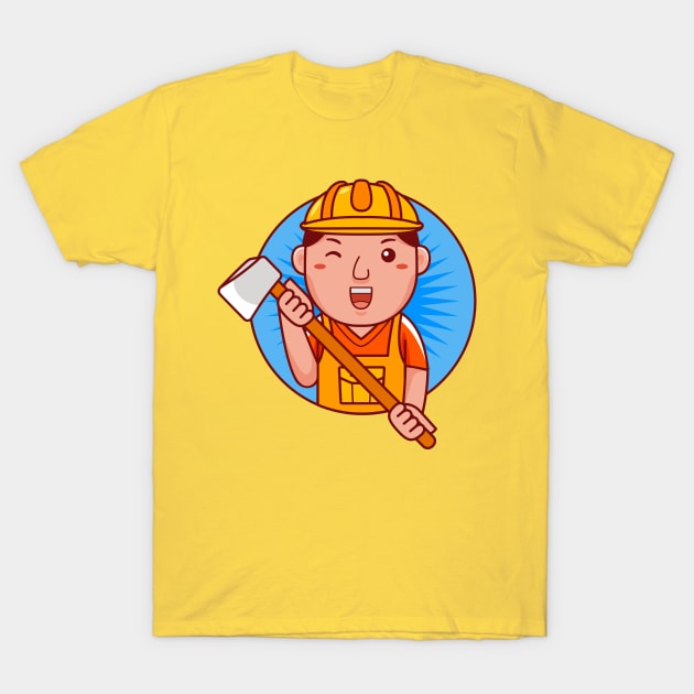 Builder Man T-Shirt by MEDZ